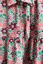 Women's Cherry Floral Layered Skirt Blouse Belted Double Set - 4