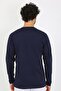Fashion Stripe Men's O-Neck Long Sleeve Navy Blue Undershirt 6590 - 2