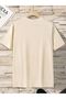 Milano Italia Printed Single Jersey Beige T-Shirt - Oversize Crew Neck T-Shirt - 2
