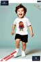 Children's Turtledove with Red Jacket Custom Printed Crew Neck T-Shirt - Shorts Set