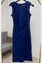 Women's Yandın Gathered Slit Midi Dress - 5