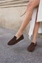 Rubles Women's Brown Real Suede New Generation Shoes - 6