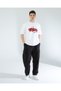 Oversize Unisex Printed T-Shirt Crack White