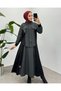 Women's Stripe Transition Label Detailed Skirt Suit Anthracite 14258