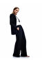 Tie Waist Elastic Pocket Relaxed Cut Wide Leg Trousers