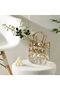 Luxury Bag Model Vase Decor Gold 22 cm (with 2 Artificial Roses as a Gift) - 3