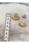 Heart, Fan Detailed Earrings - 4