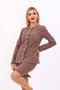 Zero Collar Buttoned Jacket - Brown - 1064100 - 2