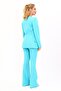 Square Collar Jacket & Flared Trousers-Turquoise - 1075530 - 4