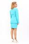 Square Collar Jacket & Slit Straight Skirt - Turquoise - 1075502 - 4