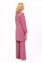 Zero Collar Plain Long Jacket & Wide Leg Trousers-Rose - 1005520 - 2