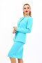 Zero Collar Buttoned Jacket - Turquoise - 1064100 - 2