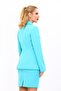 Men's Collar Button Detailed Jacket-Turquoise - 1065100 - 3