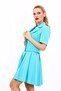 Men's Collared Short Jacket-Turquoise - 1053100 - 3