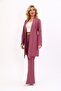 Shawl Collar Long Jacket & Spanish Flare Trousers-Rose - 1001530