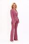 Men's Lapel Cross-Collar Jacket & Spanish-Cut Trousers - Rose - 1047530 - 4