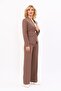 Single Button Classic Jacket & Wide Leg Trousers - Brown - 1044520 - 3