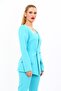 Square Collar Jacket-Turquoise - 1075100 - 3