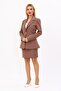 Men's Lapel Single Button Classic Jacket & Slit Straight Slim Skirt - Brown - 1025502 - 5