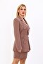 Men's Collared Kuruvaze Blazer Jacket - Brown - 1034100 - 4