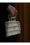 Vintage Retro Pearl Bead Pearled Crystal Pearled Bag Evening Dress Bag Bridal Bag Wedding Bag - 4