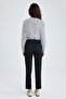 Sigaret Satin Fabric Trousers Basic Plain Normal Waist Elastic Waist Straight Leg J8741Az23Sm - 4
