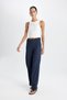 Bürümcük Trousers Navy Blue Wide Leg Wide Loose Leg Elastic Waist C0200Ax24Au - 4