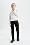 Girl's Long Length Straight Leg Black Tights A5088A824Au - 3