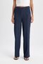 Bürümcük Trousers Navy Blue Wide Leg Wide Loose Leg Elastic Waist C0200Ax24Au