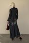 Black Striped Buttoned Long Dress MG2392 - 6