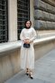 Women's Guipure Detailed Suit Cream - 4