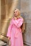 Woman's front-tied dress pink - 5