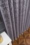 Classic Shawl Pattern Gray Smoke Color Pattern Design 2 Layers Pleated Tulle Curtain - 2