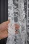 Classic Shawl Pattern Off White Color Pattern Design 2 Layers Pleated Tulle Curtain - 3