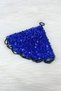 Cobalt Blue Bride Groom Handkerchief, Sequin Sequin Pearl and Crystal Stone Detail, Wedding Henna Circumcision Promise Engagement - 3