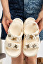 Comfortable Sole Women's Double Buckle Luxury Daily Beach Sea Pool Slippers