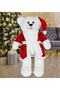 80 Cm Teddy Bear with Santa Claus Hat New Year, Christmas Gift