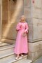 Woman's front-tied dress pink - 2