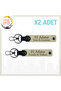 Personal Touch 01 Adana Gift Option City Love Prepared 2-Piece Keychain, Milk Coffee