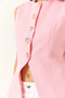 Women's Candy Pink Regular Bisilet Collar Gold Button Detailed Lined Woven Vest 9005 60283150 - 5