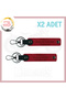 Emergency Keychain Set with Name Plate and a Rh + Blood Group Written for Motorcycle Adventurers, Red
