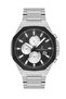 Jls0405701 Black & Silver Steel Men's Wristwatch