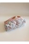 Crispy Floral Single Compartment Pen Holder Washable Ribbon Lace Zippered School Pencil Case