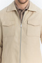 Davix Men's Beige Spring over Jacket Thin Jacket 100% Linen Linen New Season - 3