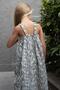 Girl's Dress Flower Embroidered Gingham Patterned 5-9 Years, Black - 5