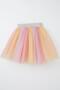 Girl's Tutu Skirt with Colorful Tulle, Ages 5-12, Mixed Colors - 6