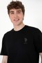 Men's Comfort Fit Crew Neck Black T-Shirt 50305873-Vr046 - 2
