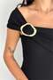 Rochie de damă Dipmoda material elastic detaliu pe umăr lungime midi DPK4196 - 5