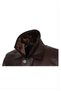 King Size Winter Men's Leather Coat Hazelnut Color - 5