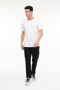 M-SN234 BSC RAW EDGE 4FX White Men's Short Sleeve T-Shirt - 3